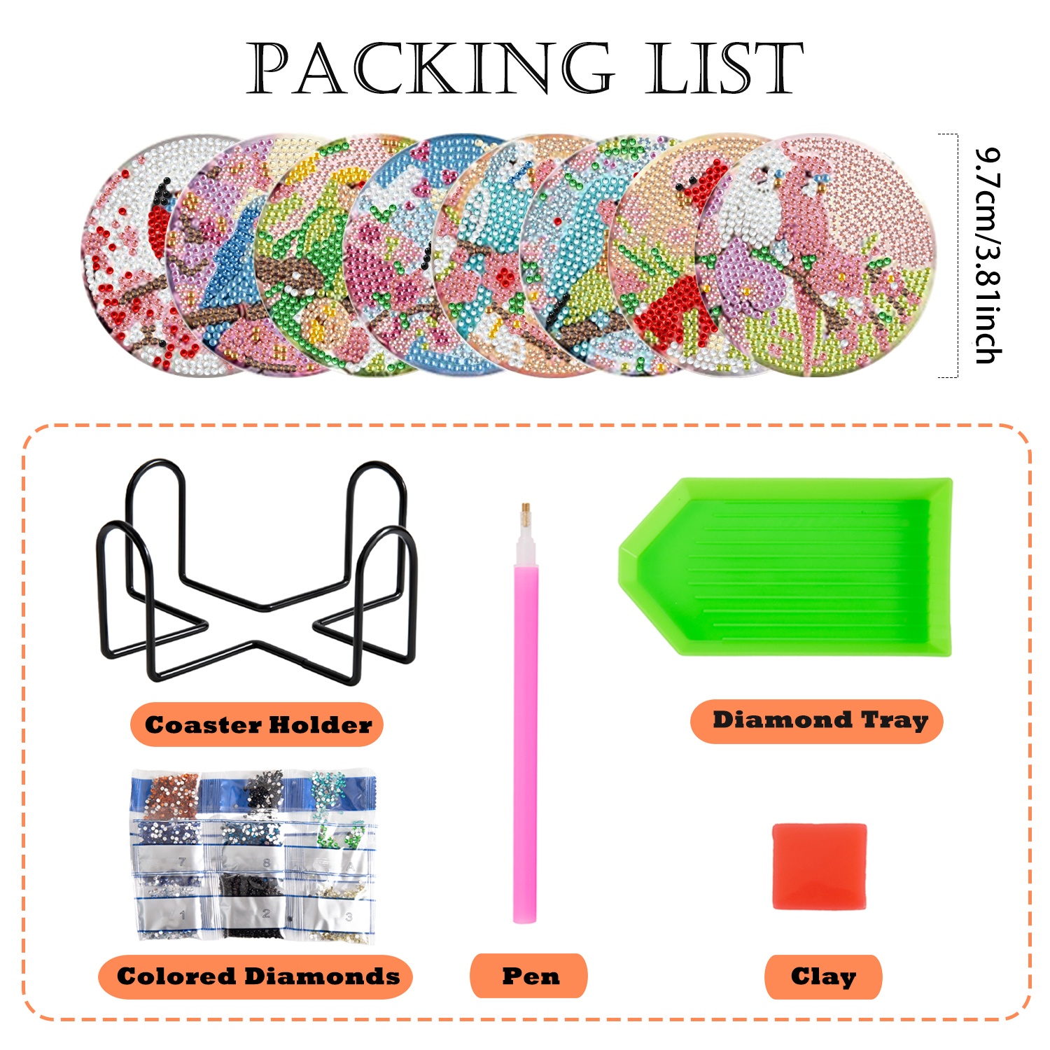 8 pieces/set of diamond painti - Art Craft Handmade review and price