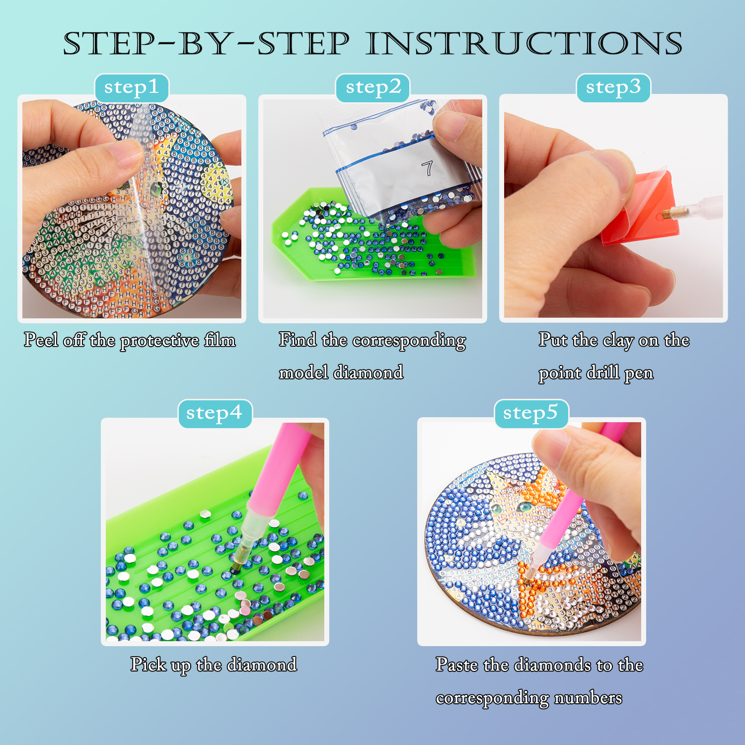 8 pieces/set of diamond painti - Art Craft Handmade review and price