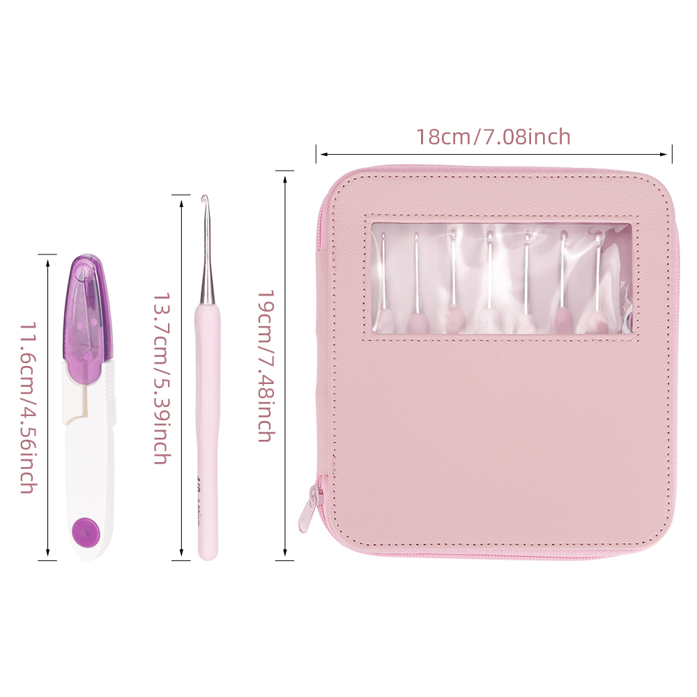 1Set Crochet Hook Tool Set, Si - Crochet Hook Set review and price