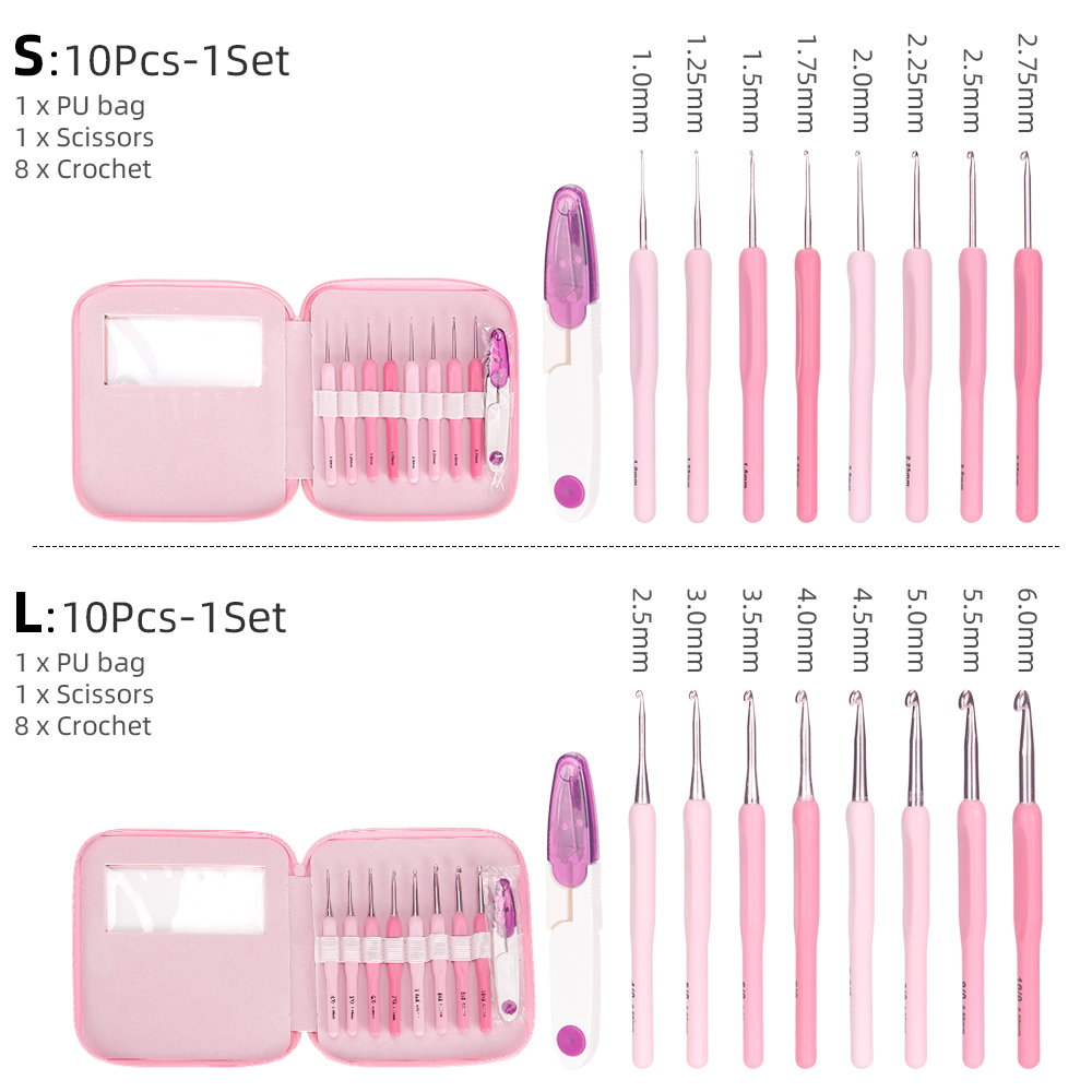 1Set Crochet Hook Tool Set, Si - Crochet Hook Set review and price