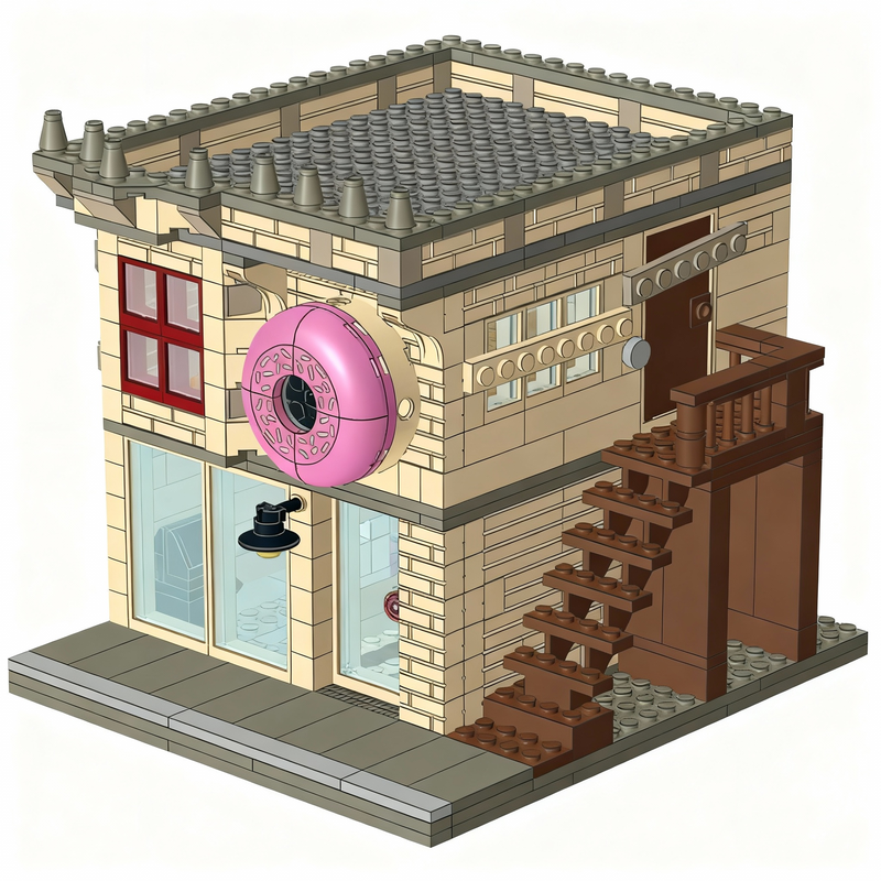429pcs MOC Doughnut Shop Model - Art Craft Christmas Ideas review and price