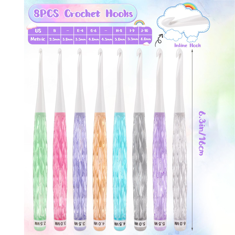 8Pcs/set Color Crochet Hook Ki - Crochet Hook Set review and price