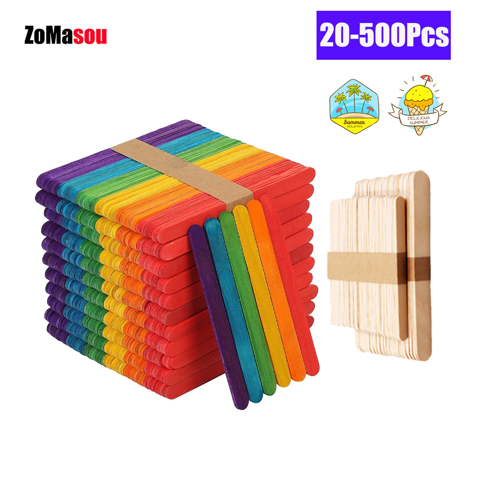 20/100/500Pcs Ice Cream Popsic - Art Craft With Ice Cream Stick review and price