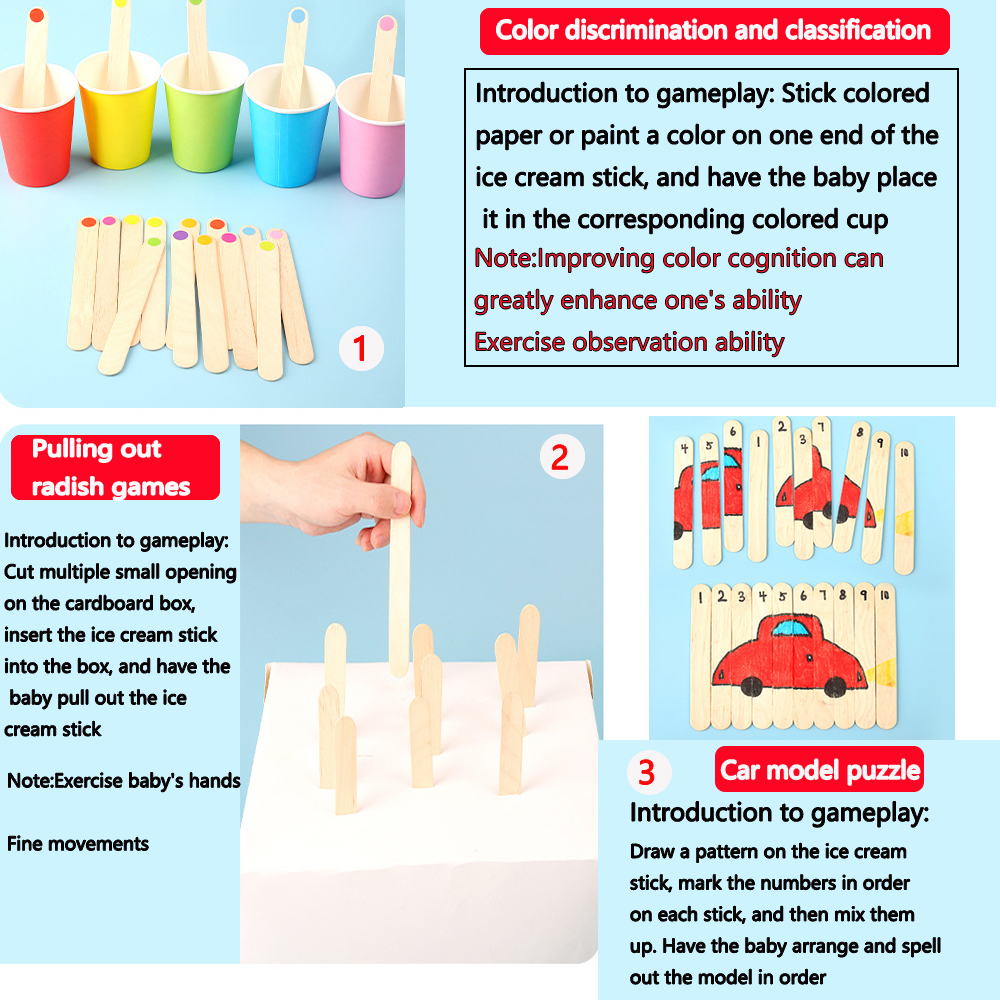 20/100/500Pcs Ice Cream Popsic - Art Craft With Ice Cream Stick review and price