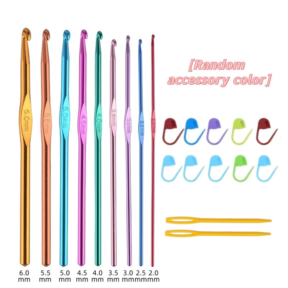 21Pcs Colorful Aluminum Croche - Crochet Hook Set review and price