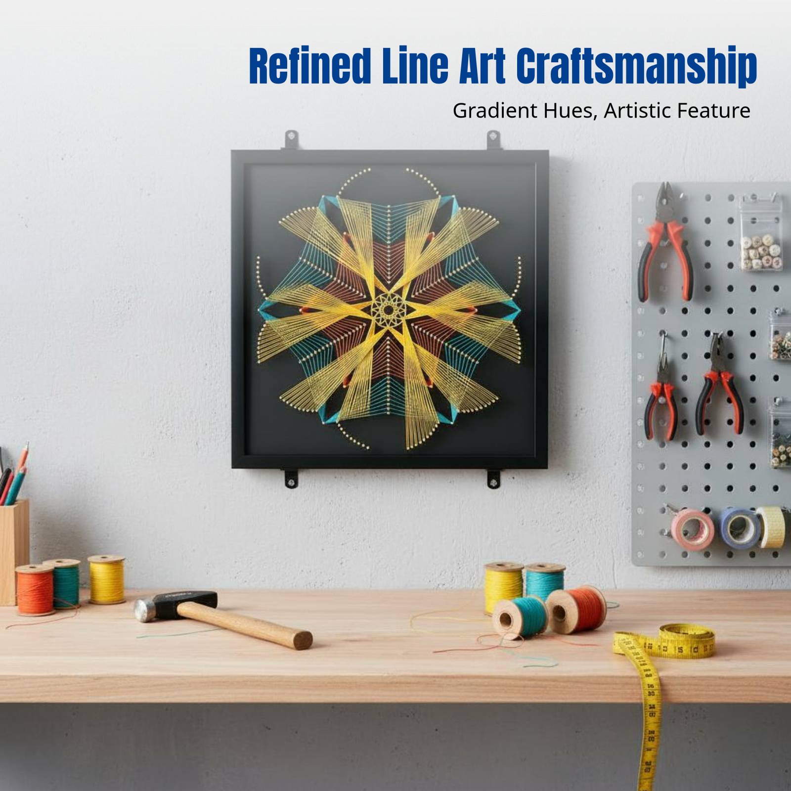 Geometric Pattern Nail String  - Art Craft Handmade review and price