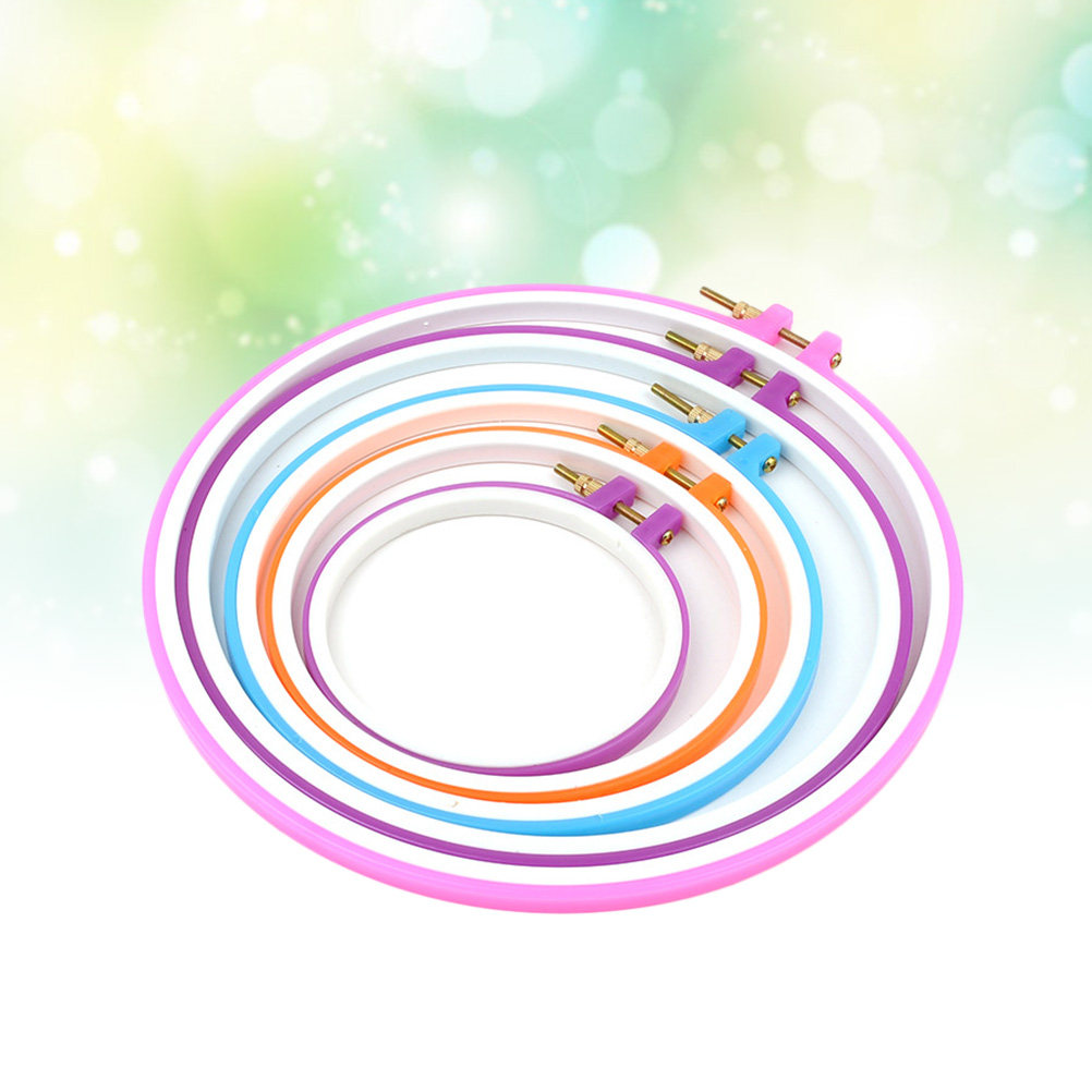 5Pcs Cross Stitch Hoop Set Dif - Craft And Art Difference review and price