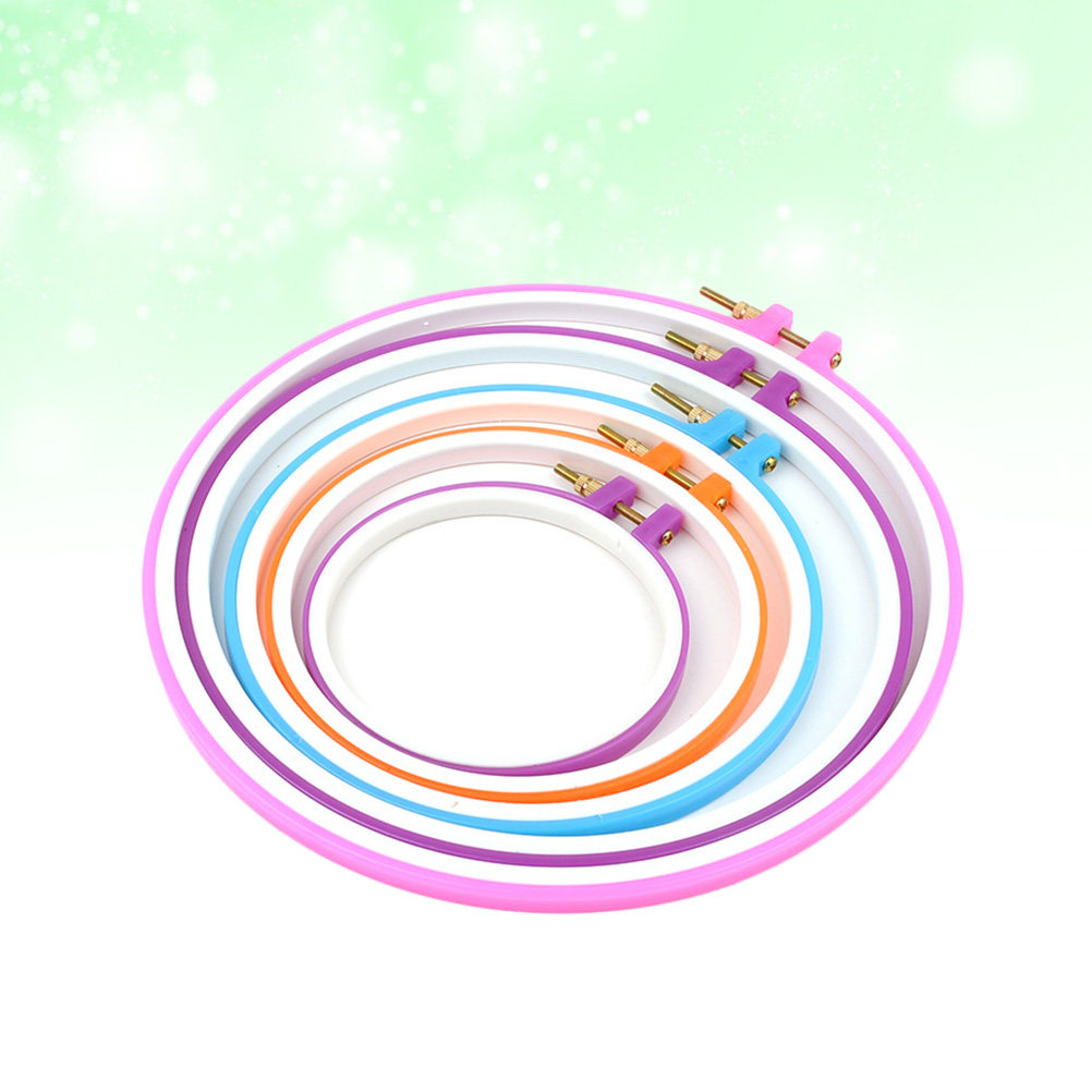 5Pcs Cross Stitch Hoop Set Dif - Craft And Art Difference review and price