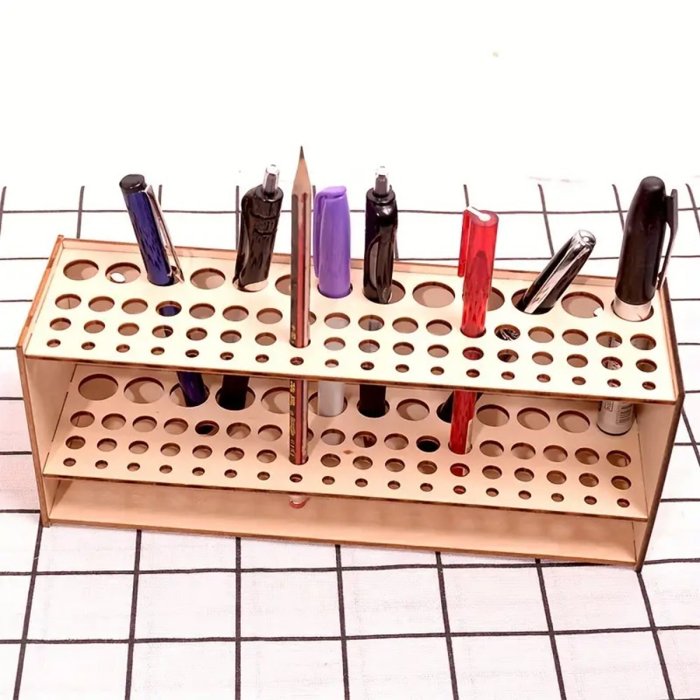 Wooden Brush Holder 67-Slot Pr - Art Craft Japan review and price